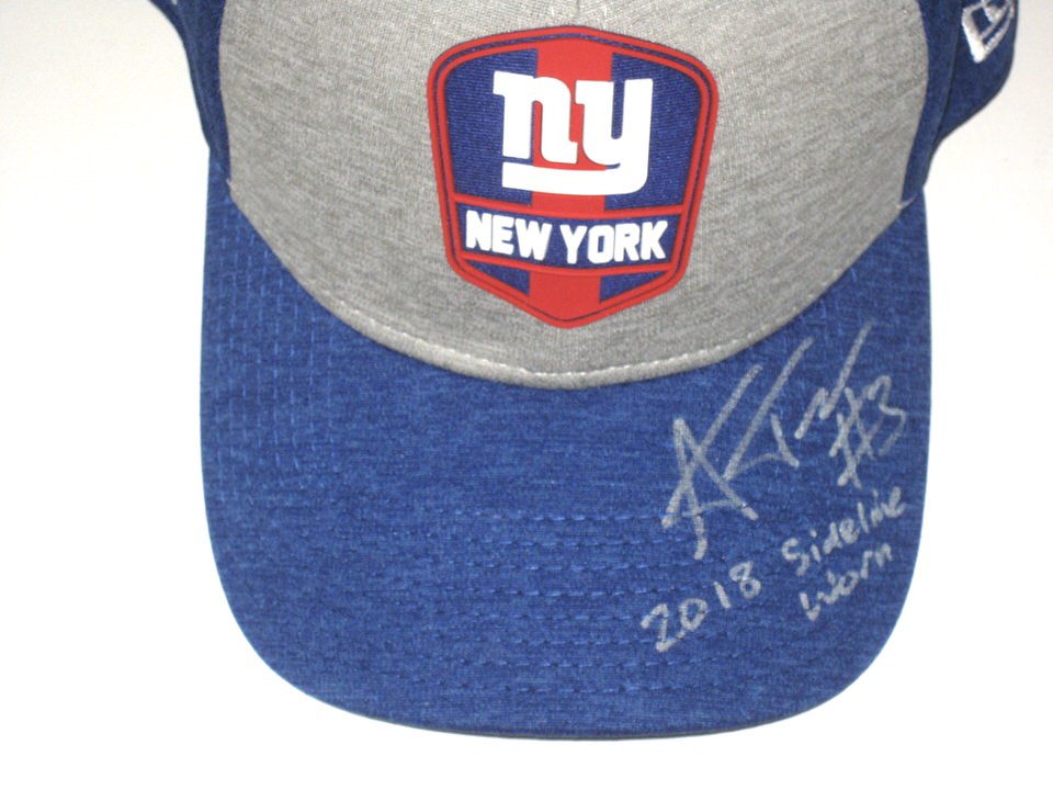 Alex Tanney 2018 Sideline Worn & Signed Official New York Giants