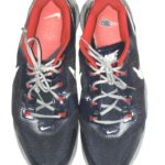 AJ Francis New England Patriots 2013 Rookie Training Worn Blue, Red & White Nike Lunar TR1 Sneakers