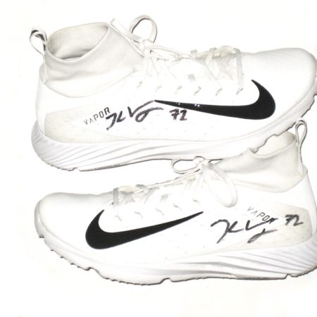 Kerry Wynn New York Giants 2018 Training Worn & Signed White & Black Nike Vapor Turf Shoes