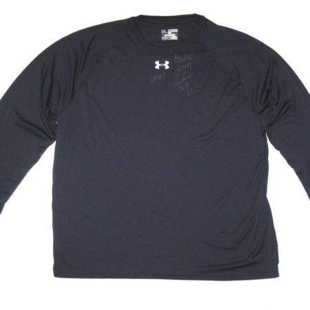 Chandler Cox Auburn Tigers Practice Worn & Signed Long Sleeve Under Armour XXL Shirt