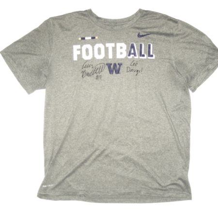 Tevis Bartlett Player Issued & Signed Official Washington Huskies Football #17 Nike Dri-Fit XL Shirt