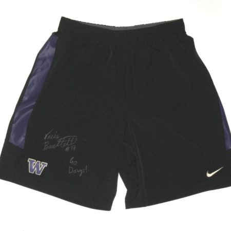 Tevis Bartlett Practice Worn & Signed Official Washington Huskies Nike Speed Vent Performance Dri-FIT XXL Shorts