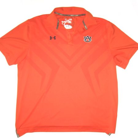 Chandler Cox Player Issued & Signed Official Auburn Tigers #27 Under Armour XL Polo Shirt - Worn for Tiger Walk!