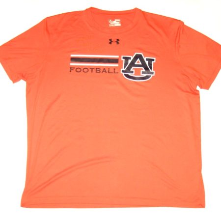 Chandler Cox Training Worn & Signed Auburn Tigers Football Under Armour HeatGear XL Shirt