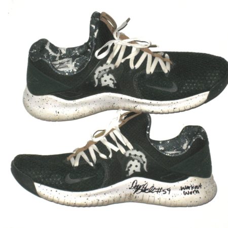 David Beedle Training Worn & Signed Michigan State Spartans Nike Free Trainer V8 Week Zero Shoes
