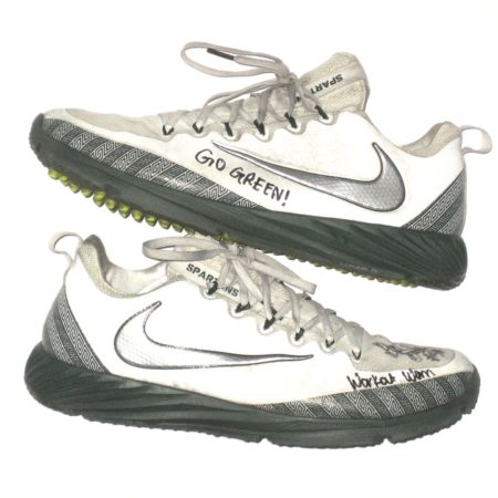 David Beedle Training Worn & Signed Official Michigan State Spartans Nike Vapor Speed Turf Shoes