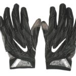 Henry Anderson New York Jets 2018 Game Worn & Signed Black, White & Gray Nike SB4 XXL Gloves