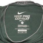 LJ Scott Michigan State Spartans Game Worn & Signed Green Nike Pro Combat Compression XL Shirt - Image 4
