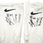 LJ Scott Michigan State Spartans Game Worn & Signed White, Black & Gray Nike Drifit Socks