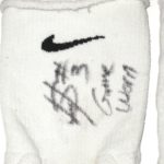 LJ Scott Michigan State Spartans Game Worn & Signed White, Black & Gray Nike Drifit Socks - Image 3