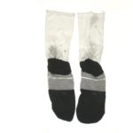 LJ Scott Michigan State Spartans Game Worn & Signed White, Black & Gray Nike Drifit Socks - Image 6