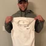 Tanner Gentry with Chicago Bears 2017 Rookie Year Game Worn & Signed White Nike Pro Padded Shirt