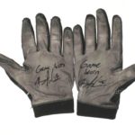 Henry Anderson New York Jets 2018 Game Worn & Signed Black, White & Gray Nike SB4 Gloves