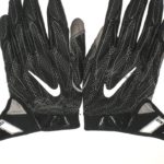 Henry Anderson New York Jets 2018 Game Worn & Signed Black, White & Gray Nike SB4 Gloves - Image 5