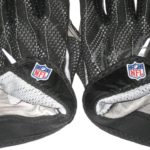 Henry Anderson New York Jets 2018 Game Worn & Signed Black, White & Gray Nike SB4 Gloves