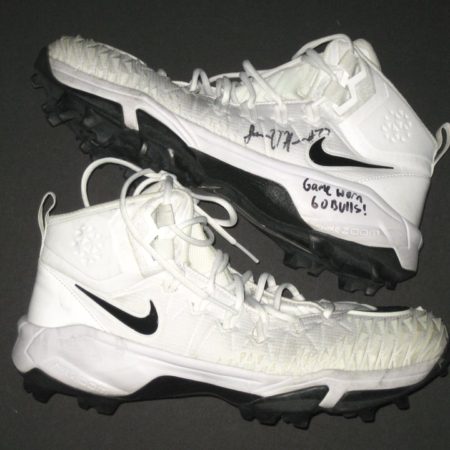 James O'Hagan Buffalo Bulls Game Worn & Signed White & Black Nike Force Savage Cleats