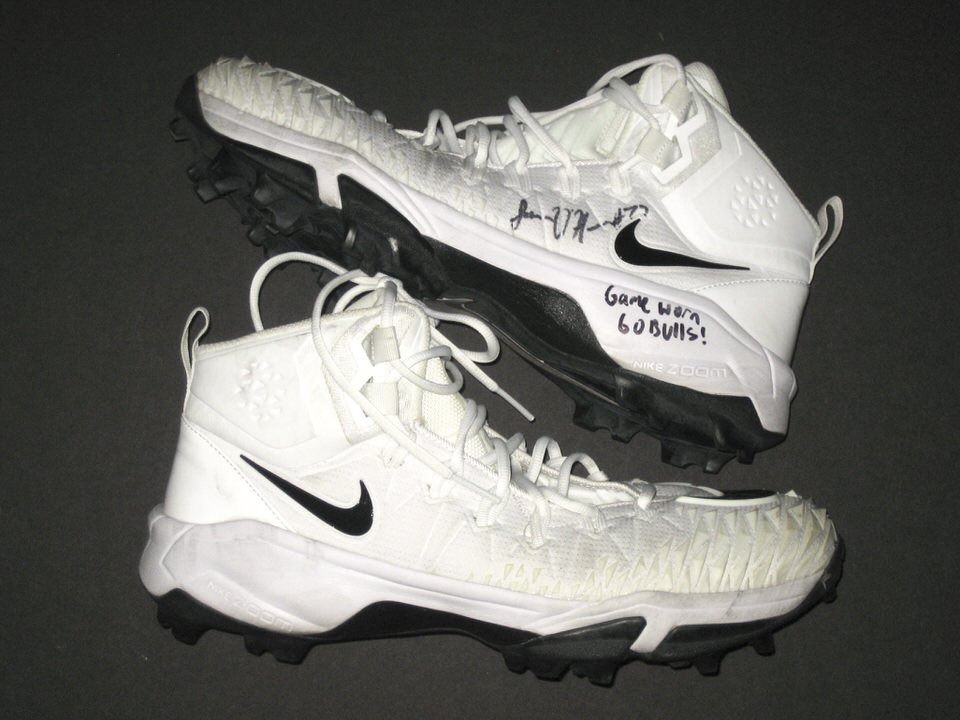 nike force savage cleats white