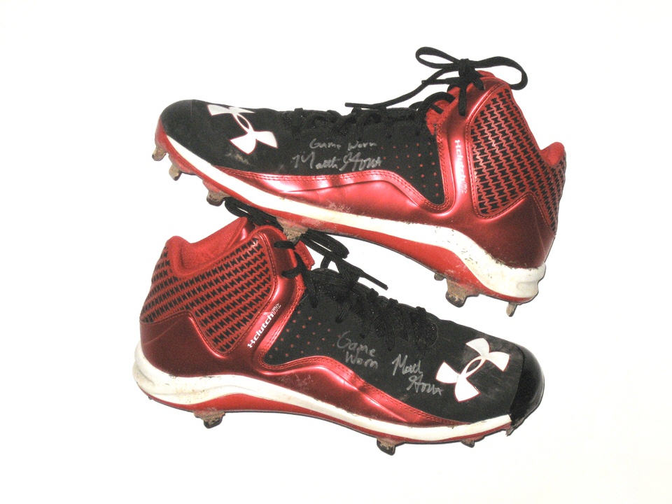 black and red under armour cleats