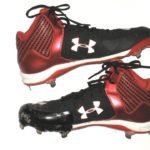 Matthew Gorst Pawtucket Red Sox Game Worn & Signed Black & Red Under Armour Cleats