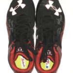 Matthew Gorst Pawtucket Red Sox Game Worn & Signed Black & Red Under Armour Cleats - Image 3