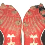 Matthew Gorst Pawtucket Red Sox Game Worn & Signed Black & Red Under Armour Cleats - Image 10