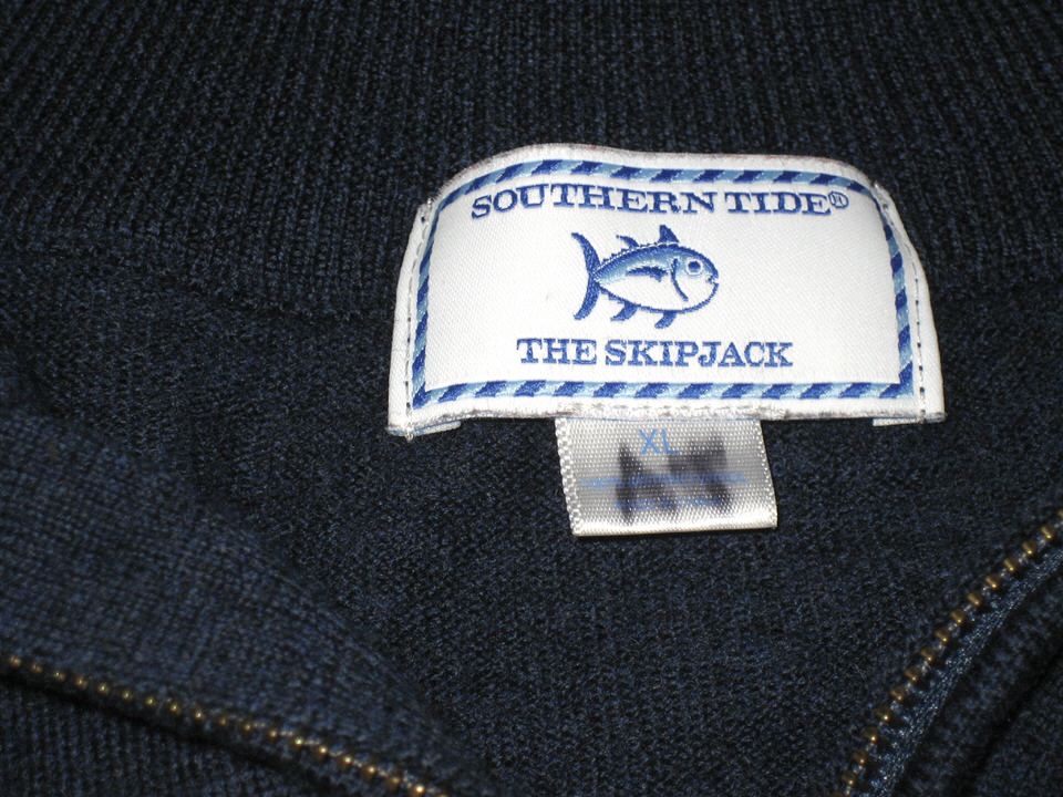 AJ Cole NC State Wolfpack Navy Blue Southern Tide Skipjack 1/4 Zip ...