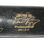 Dario Pizzano Binghamton Rumble Ponies Game Used & Signed Black & Gold Phoenix Bat