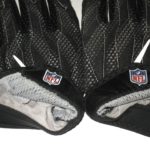 Henry Anderson New York Jets 2018 Game Worn & Signed Black, White & Gray Nike SB4 XXL Gloves