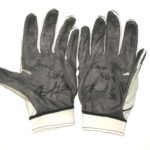 Henry Anderson New York Jets 2018 Game Worn & Signed White, Black & Gray Nike Gloves – Good Use!!!