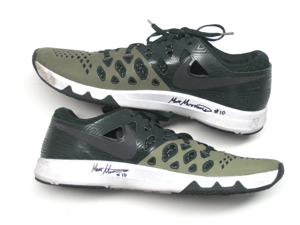 Matt Morrissey Team Issued & Signed Official Michigan State Spartans Nike Train Speed 4 Week Zero Shoes - Size 11.5 - Dawg