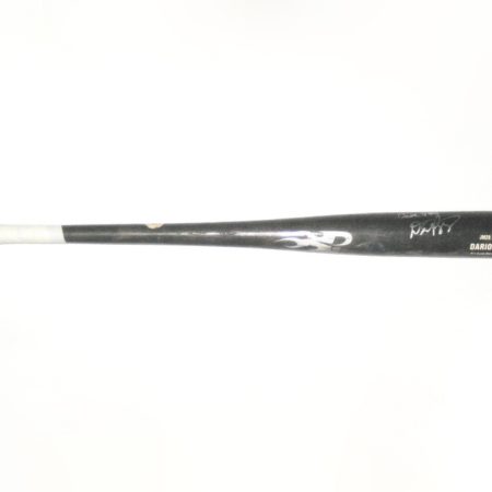 Dario Pizzano Binghamton Rumble Ponies Game Used & Signed Black Bat