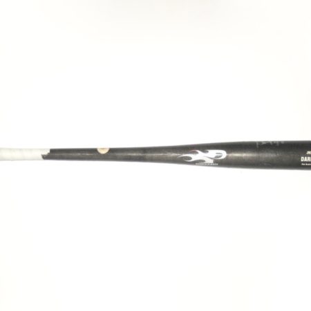 Dario Pizzano Binghamton Rumble Ponies Game Used & Signed Black & White Phoenix Bat