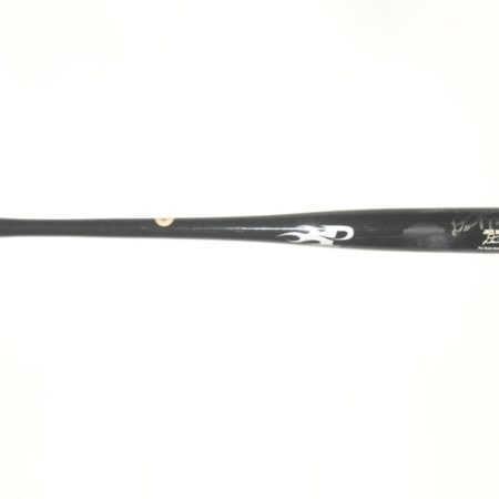 Dario Pizzano Binghamton Rumble Ponies Game Used & Signed Black & White Phoenix Bat