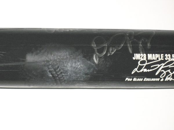 Dario Pizzano Binghamton Rumble Ponies Game Used & Signed Black & White Phoenix Bat