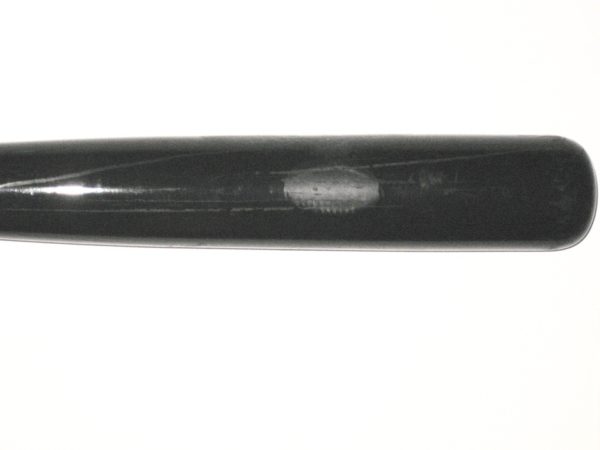 Dario Pizzano Binghamton Rumble Ponies Game Used & Signed Black & White Phoenix Bat