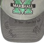 Ryan Bee 2017 Junior Year Signed Official Marshall Thundering Herd Gameday Hat - Image 2