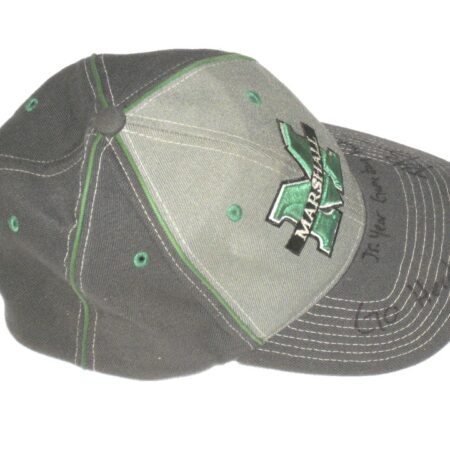 Ryan Bee 2017 Junior Year Signed Official Marshall Thundering Herd Gameday Hat
