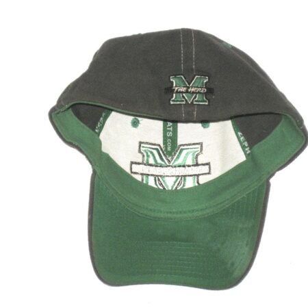 Ryan Bee 2017 Junior Year Signed Official Marshall Thundering Herd Gameday Hat - Image 5