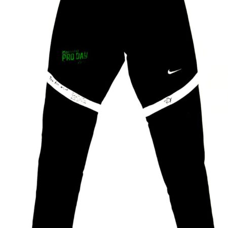 Ryan Bee 2019 Pro Day Worn & Signed Official Black & White Marshall Thundering Herd Nike Dri-Fit Pants