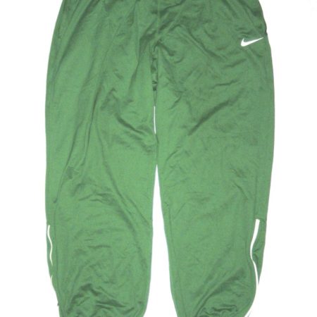 Ryan Bee Marshall Thundering Herd Player Issued Official Green & White Nike Dri-Fit XXL Sweatpants - Worn Around Campus!