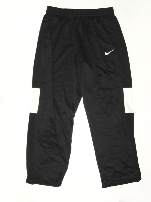 Ryan Bee Marshall Thundering Herd Team Issued Black & White Nike Dri-Fit XXL Sweatpants - Worn Around Campus!