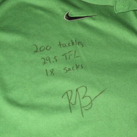Ryan Bee Player Issued & Signed Official Green Marshall Thundering Herd Nike Dri-Fit XXL Polo Shirt