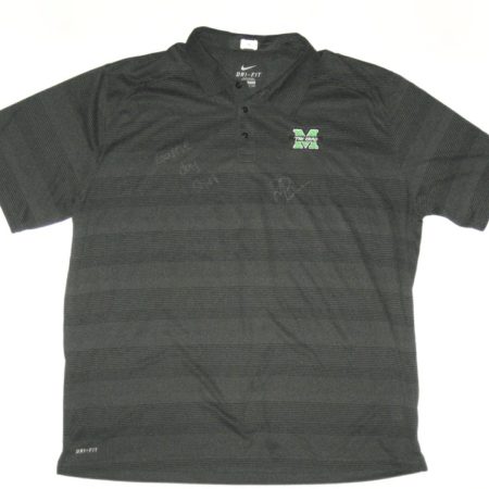 Ryan Bee Player Issued & Signed Official Marshall Thundering Herd #91 Nike Dri-Fit XXL Polo Shirt - Worn On GameDay!