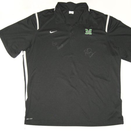 Ryan Bee Player Issued & Signed Official Marshall Thundering Herd Nike Dri-Fit XXL Polo Shirt