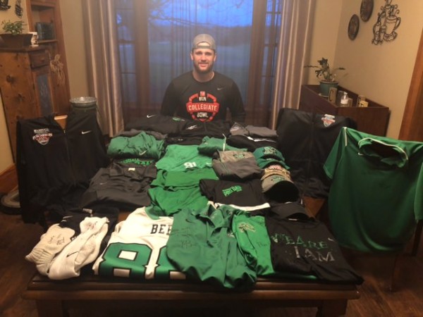 Ryan Bee with Player Issued & Signed Official Marshall Thundering Herd #91 Nike Dri-Fit XXL Polo Shirt - Worn On GameDay!