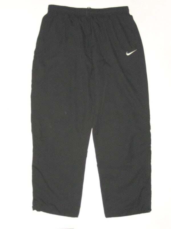 Ryan Bee Marshall Thundering Herd #91 Training Worn Black & White Nike 3XL Wind Pants