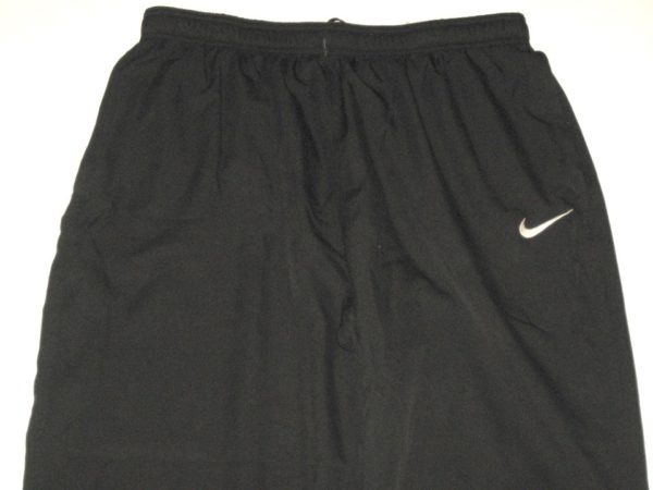 Ryan Bee Marshall Thundering Herd #91 Training Worn Black & White Nike 3XL Wind Pants