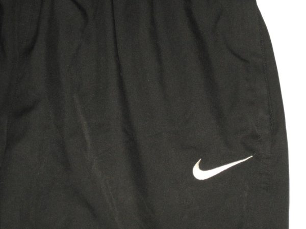 Ryan Bee Marshall Thundering Herd #91 Training Worn Black & White Nike 3XL Wind Pants