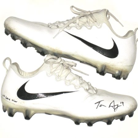 Tanner Gentry 2018 Chicago Bears Game Worn & Signed White & Black Nike Vapor Cleats