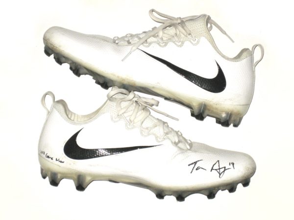 Tanner Gentry 2018 Chicago Bears Game Worn & Signed White & Black Nike Vapor Cleats